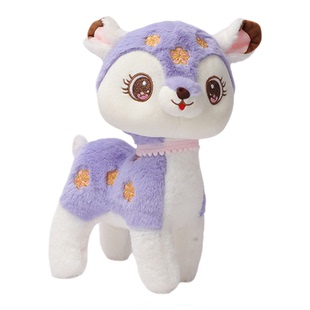 新款可爱梅花鹿毛绒玩具樱花小鹿公仔布娃娃玩偶抱睡布娃娃抱枕