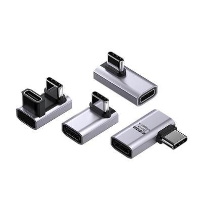 分创者typec转接头90度弯头usb4.0数据线公对母延长直角L型U型转角插头适用iPhone15转接口40G雷电3/4全功能