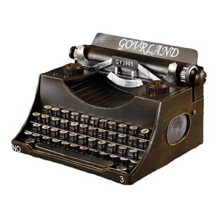 复古仿真铁艺打字机模型7080年代老式物件书店装饰品摆件摄影道具