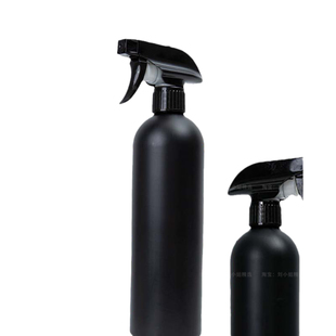 酒精次氯酸消毒液专用避光喷雾瓶500ml塑料全黑色不透明雾化喷壶