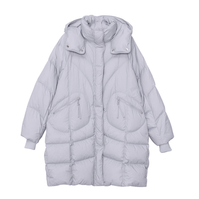 MOVEUP幻走2025冬季新款.FUN系列三防连帽罗纹袖鸭绒长款羽绒服