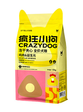 疯狂小狗夹心狗粮鸭肉梨泰迪比熊柯基博美小型犬幼犬奶糕成犬犬粮