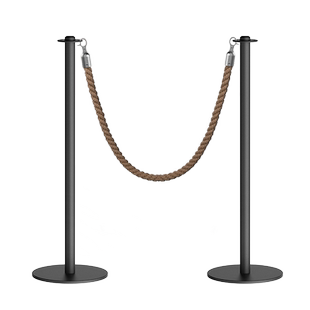 君铎 简约美术一米线栏杆展厅挂绳隔离栏商务麻绳迎宾杆围栏桩