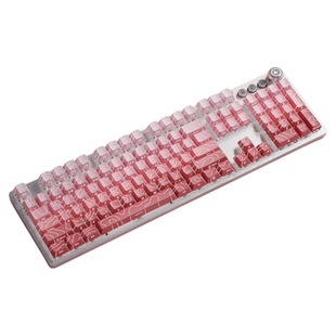 前行者TK930等高线机械键盘有线女生办公静音鼠标套装高颜值无线