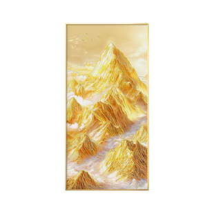 立体浮雕日照金山玄关装饰画轻奢高级感走廊过道挂画2026新款