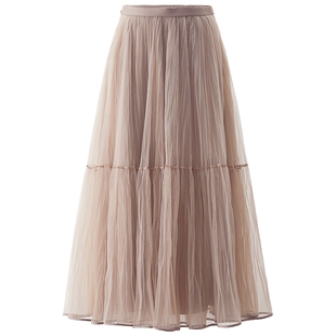 【热销补货】OCHIRLY欧时力 蓬纱裙大摆伞裙长裙半身裙度假2026春