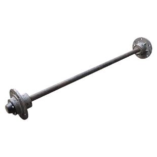 马车轮轴头4孔5孔车后轴改装车桥配件实心轴杆下盘总成半轴葫芦头