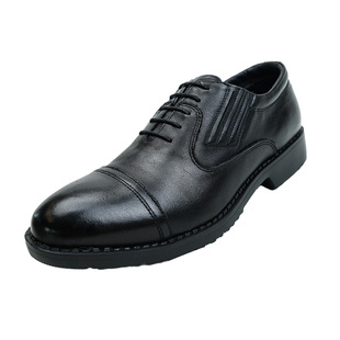 3513巡洋舰男士皮鞋2025新款商务通勤行政装春秋黑色真皮休闲男鞋