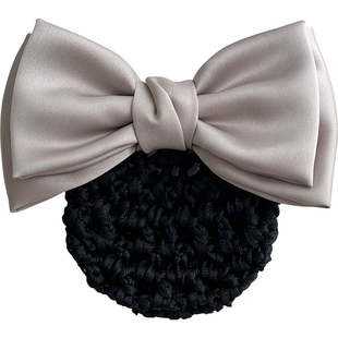 头花女发网护士网兜职业空姐工作盘头发头饰银行发饰高级感蝴蝶结