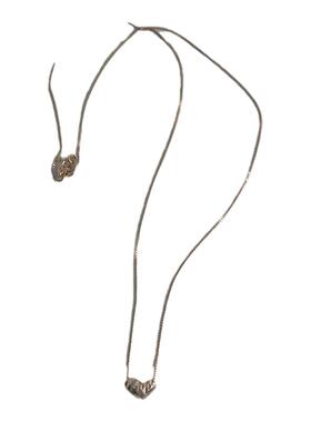 小众简约925纯银镀玫瑰金爱心豆豆项链迷你百搭锁骨链通勤001079