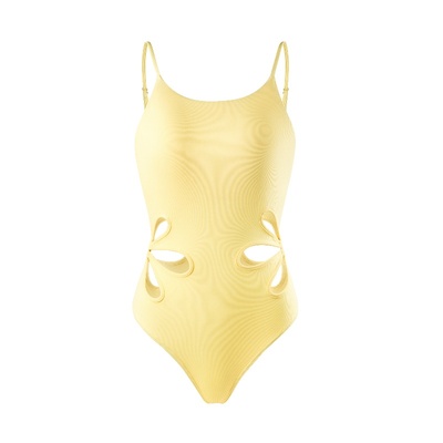 LazyDaisy花朵对称镂空泳衣