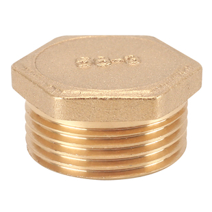 黄铜水管堵头丝堵帽墙洞塞头四分闷头管帽4分6分内丝外丝堵盖塞子