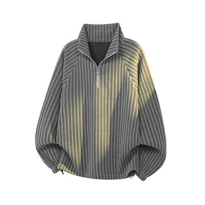 春季新款针织衫内景鱼骨纹套头