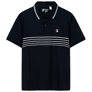 FILA 斐乐官方男子针织短袖POLO衫2026秋季新款纯棉凉感基础上衣