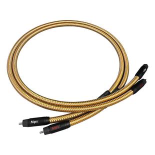 Mps发烧级HiFi方芯6N单晶铜RCA双莲花头音频线音响功放信号连接线
