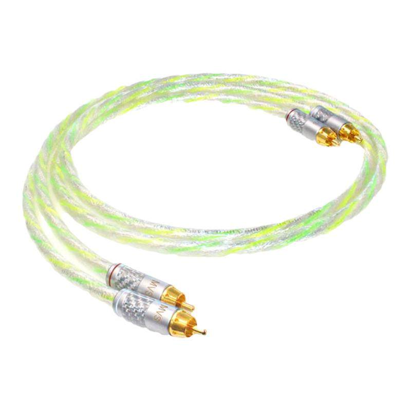 美国MVS魔吟 发烧级2芯镀银双屏蔽 HIFI音频信号线 平衡线对录线