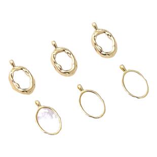 14K包金保色巴洛克风格白贝吊坠手工diy手链小挂件项链项坠配件