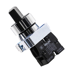 德力西旋钮开关二档LAY5S-BE101 BA31 BS542 BC42平头按钮带灯