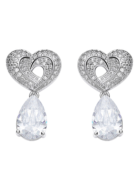NJJewelry爱心水滴耳饰