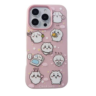 网红可爱吉伊卡哇支架适用苹果16手机壳有趣的iphone17promax新款13防摔套14ProMax卡通15女16Pro硅胶12全包