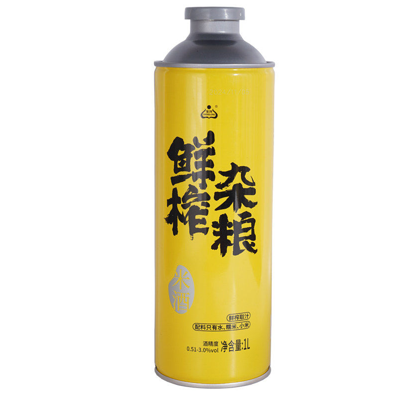 生龙鲜榨杂粮紫糯米酒1L湖北孝感清甜爽口低度微醺醪糟酒酿汁畅饮