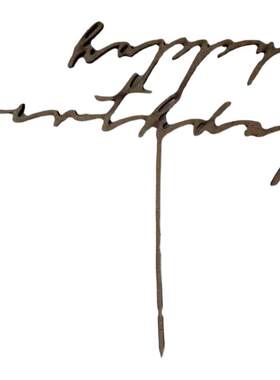 韩国ins木质生日百天蛋糕插牌