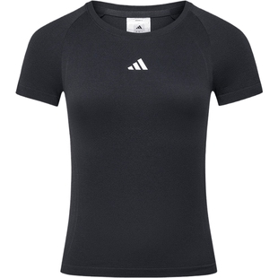 滔搏adidas阿迪达斯女子运动休闲舒适短袖T恤LF5031