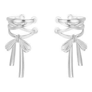 芭蕾风蝴蝶结耳夹女无耳洞耳骨夹2025新款爆款轻奢高级感耳环耳饰