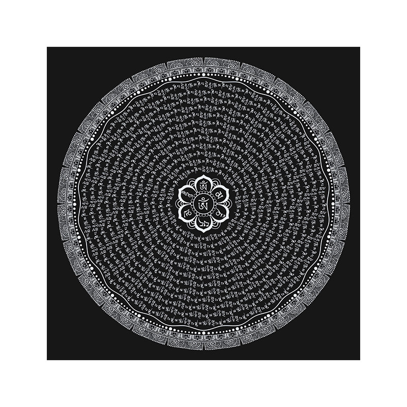 非遗唐卡六字真言手绘diy材料西藏挂画装饰成人画画填色涂色油画