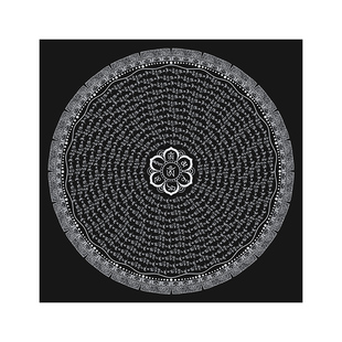 非遗唐卡六字真言手绘diy材料西藏挂画装饰成人画画填色涂色油画