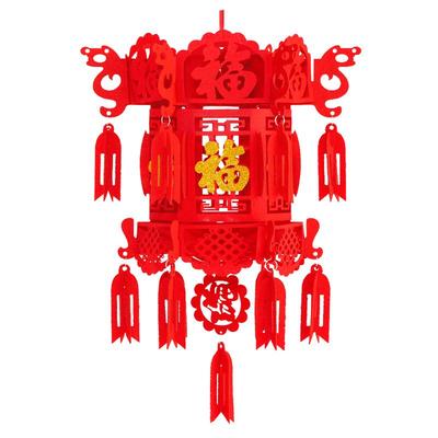 小红灯笼挂饰新年场景布置用挂件
