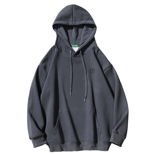 连帽卫衣男女生潮牌加绒加厚重磅纯棉秋冬季2026新款美式情侣外套