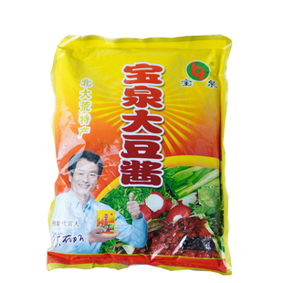宝泉黄豆酱600g 东北大酱纯黄豆酱宝泉大豆酱农家豆瓣酱 5袋包邮