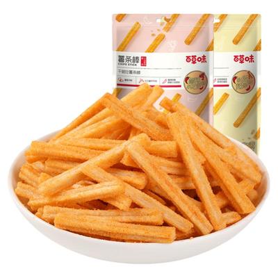 百草味薯条棒100g小龙虾味辣条味