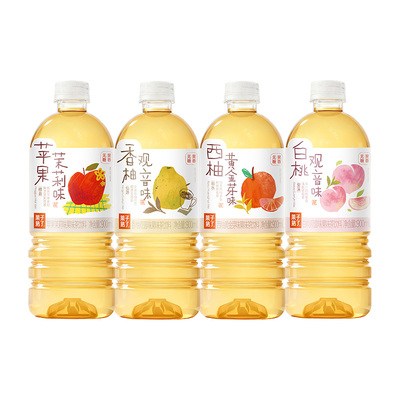 果子熟了无糖果味茶苹果茉莉香柚白桃观音900ml*8瓶饮料