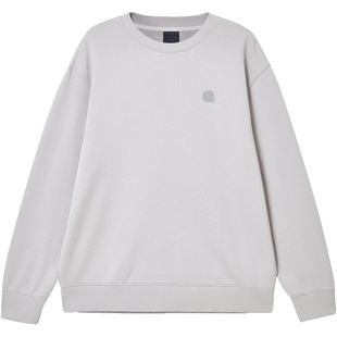 杰克琼斯男装2026年春季新款户外宽松卫衣短款胶印圆领印花情侣