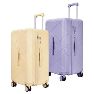 卡拉羊钻石纹魔方体云朵行李箱纯PC20寸女登机出行抗摔耐磨旅行箱