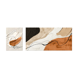 抽象艺术客厅装饰画现代简约立体砂岩挂画高级感沙发背景墙组合画