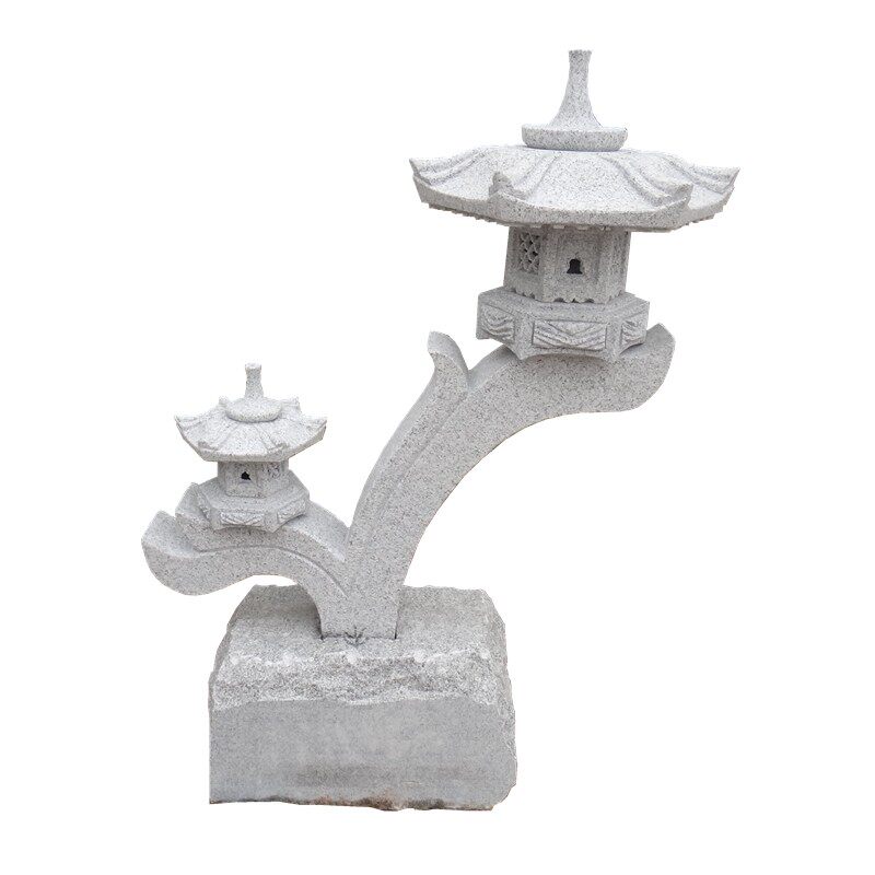 仿古风日式户外兰溪园林天然石