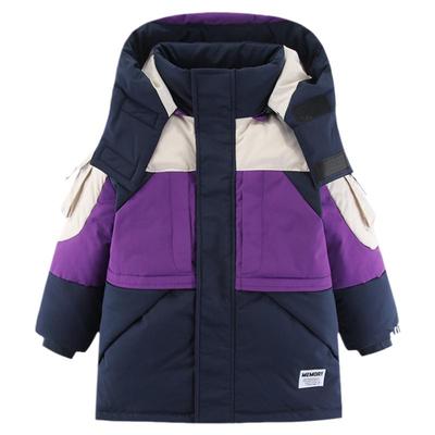 雪中飞男女童班服中长儿童羽绒服