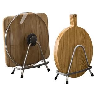 加厚不锈钢刀具收纳架厨房锅盖架子台面多功能案板砧板锅盖收纳架