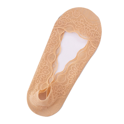 船袜女纯棉蕾丝短袜防滑防脱网红