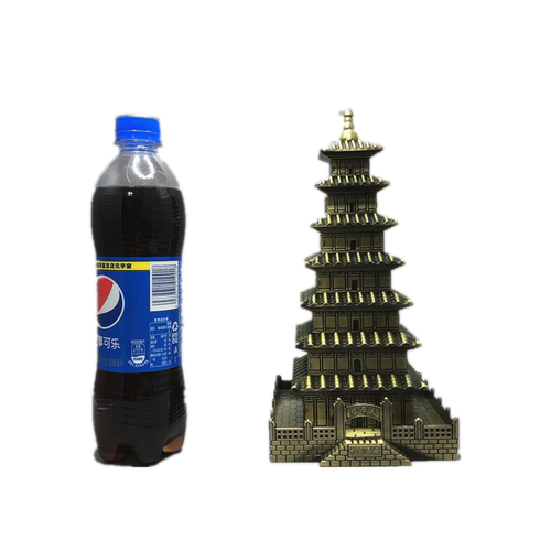 西安旅游纪念品钟楼大雁塔摆件金属古建筑模型陕西特色工艺品原创