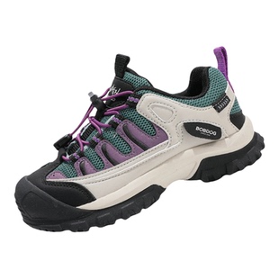 巴布豆真皮男童运动春秋季2026新款儿童防滑户外登山鞋女童徒步鞋