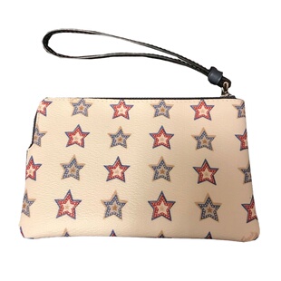 国内现货Coach女士新款星星零钱包单拉链小手包袋手腕包手拿包