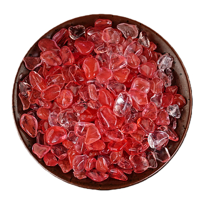 西瓜晶碎石红熔炼摆件