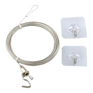 免打孔纱帘钢丝免钉无痕窗帘铁丝拉绳厨卫阳台瓷砖不锈钢粘钩挂绳