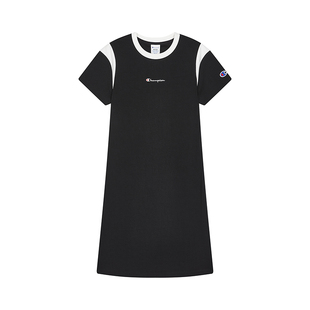 Champion连衣裙女2026春季新款柔系美式风宽松直筒型中长款潮针织