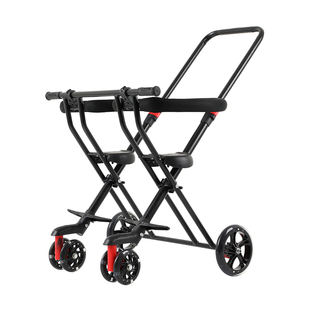 溜娃神器双胞胎儿童三轮车双人手推车折叠超轻便婴儿宝宝带娃出门