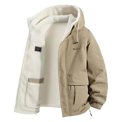 外套男加绒加厚冬季新款青少年双面穿夹克宽松中学生帅气棉服潮流